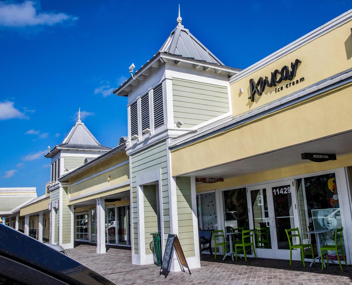 The outside of the new Azucar Ice Cream shop Pinecrest.