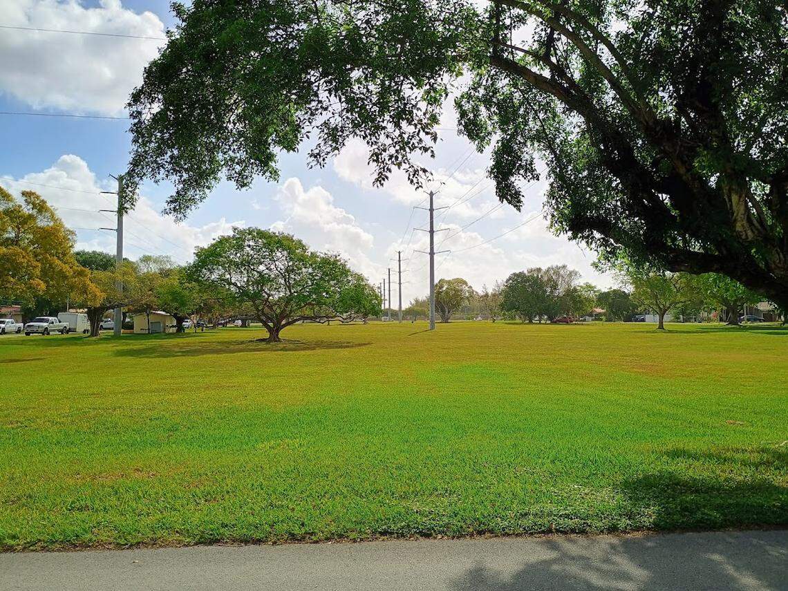 In return for selling its land, Miami-Dade Aviation would receive a 352,8000-square-foot parcel of land owned by Miami-Dade Water & Sewer near Miami Springs High School, in the heart of the city’s ‘Bird Section’ enclave, shown above.