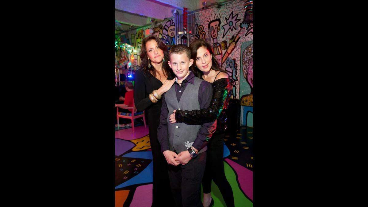 Valerie and Andrea Greenberg at the Bar Mitzvah of Valerie’s son Joe Itkoff.