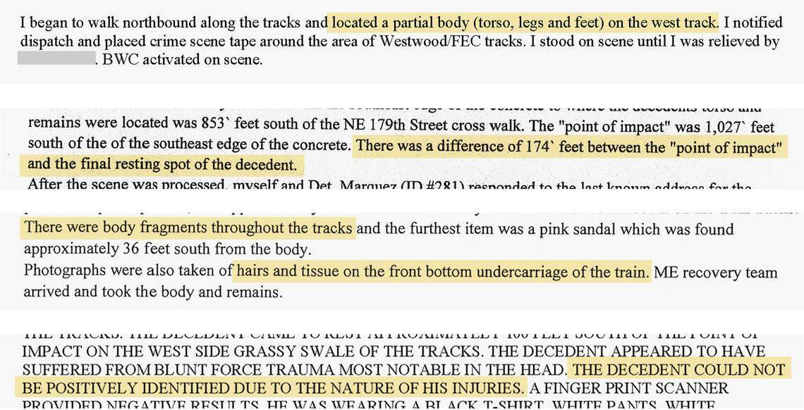 Four police reports chronicle the scenes first responders contend with after a fatality.