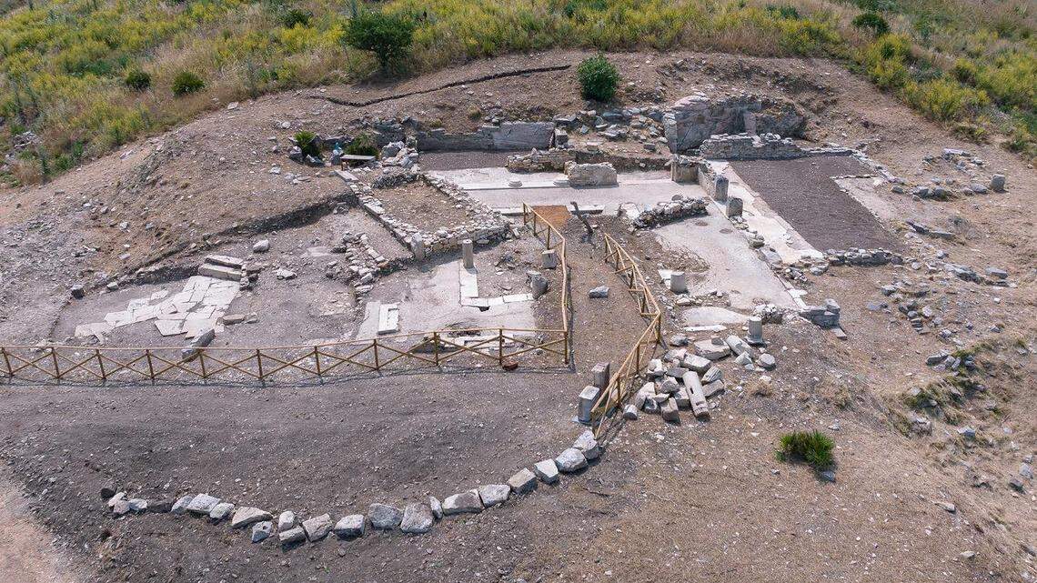 Workers clearing away brush at Segesta Archaeological Park, Sicily, found a stone altar used for family worship during the ancient Greek era, photos show.