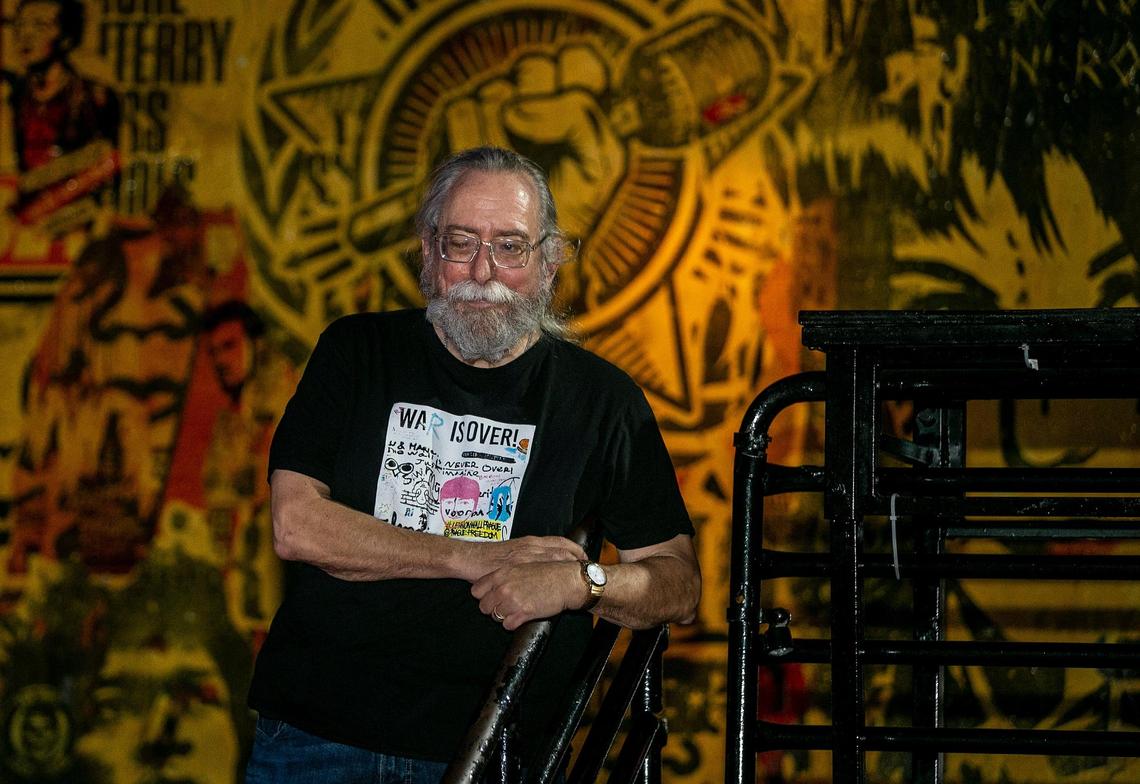 Woody Graber, a music industry veteran of some 40 years in Miami-Dade and Broward, at the Revolution Live music club in Fort Lauderdale on May 31, 2022.