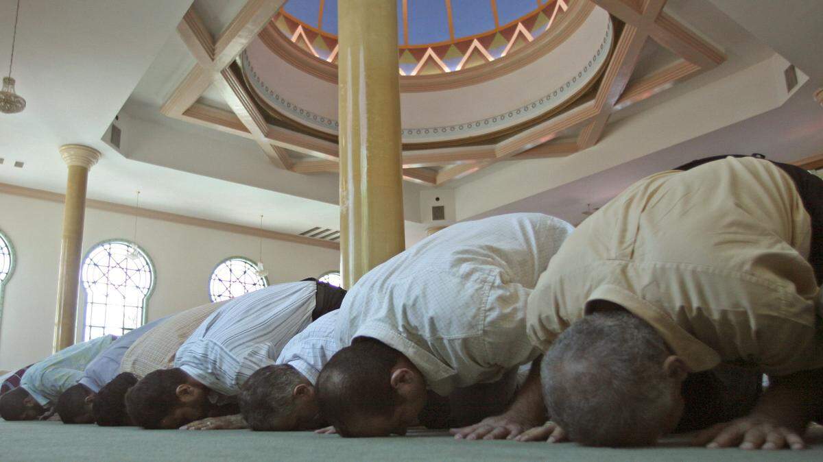 Members of Maicao, Colombia’s Muslim community pray at the Omar Ibn Al-Jattab mosque, built in 1997.