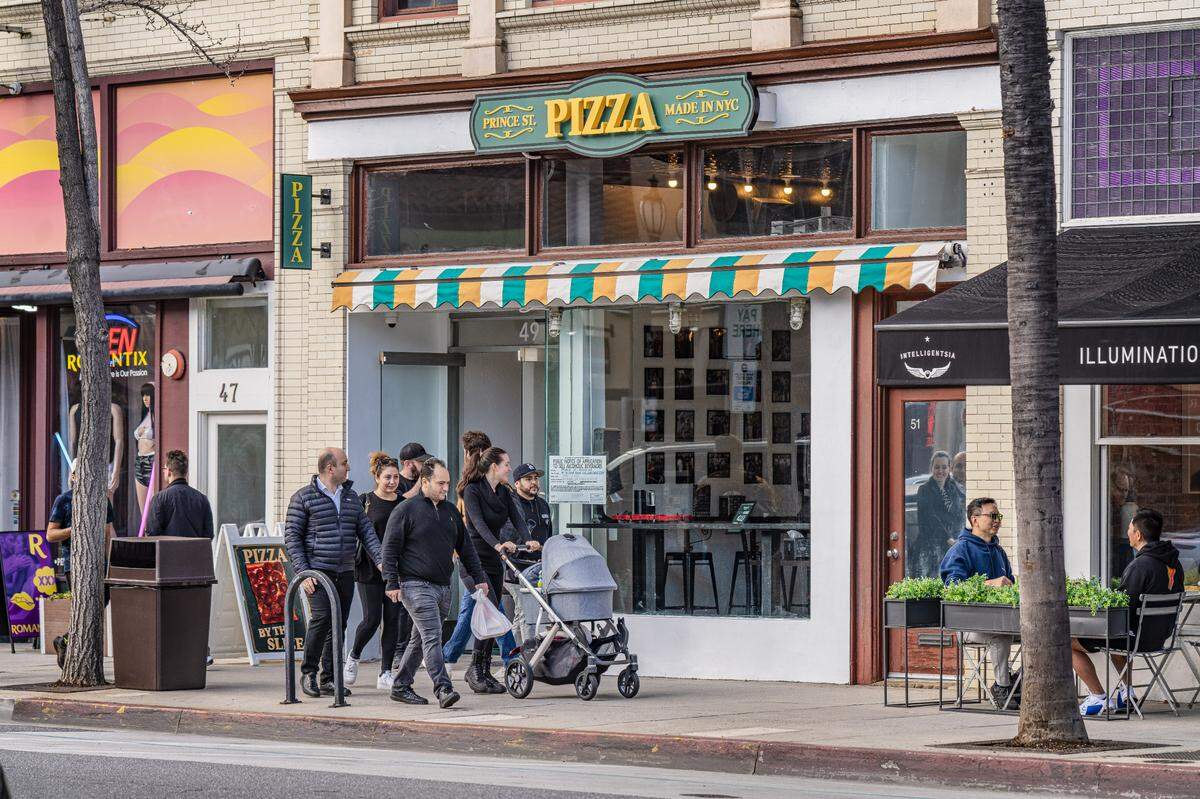 The exterior of the Prince Street Pizza in Pasadena, California. The New York brand has locations in Toronto, Las Vegas and all over southern California.