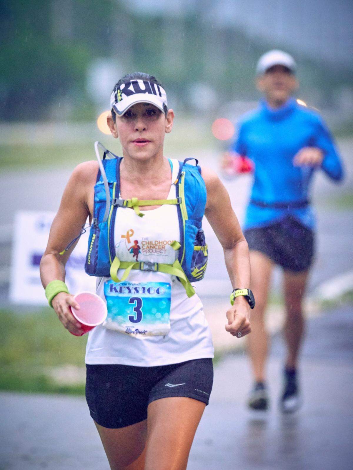 Caryn Lubetsky competes in the 2018 Keys 100 race through the Florida Keys. She hopes to raise $1,000 per mile for childhood cancer research in this year’s race.