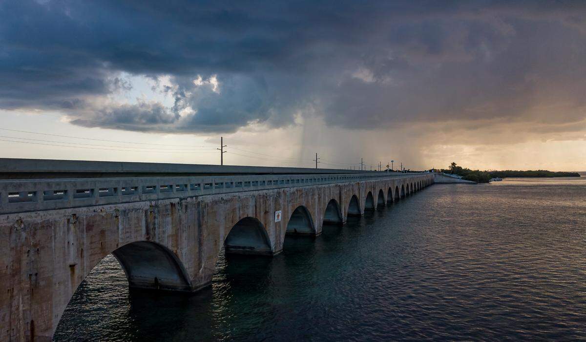 A view of the Overseas Highway’s Seven Mile Bridge near Little Duck Key and Bahia Honda State Park on Monday, October 11, 2021.