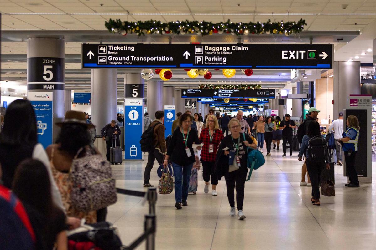 The departures area at Miami International Airport on Thursday, Nov. 21, 2024.