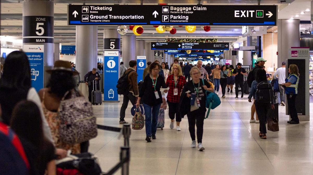 The departures area at Miami International Airport on Thursday, Nov. 21, 2024.
