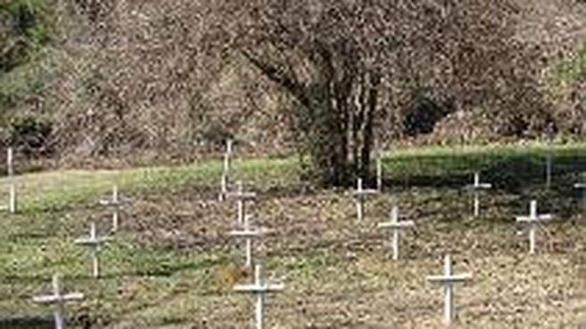 Unmarked graves mark the final resting place of boys who died while at the Arthur G. Dozier School for Boys in Marianna, Fla.