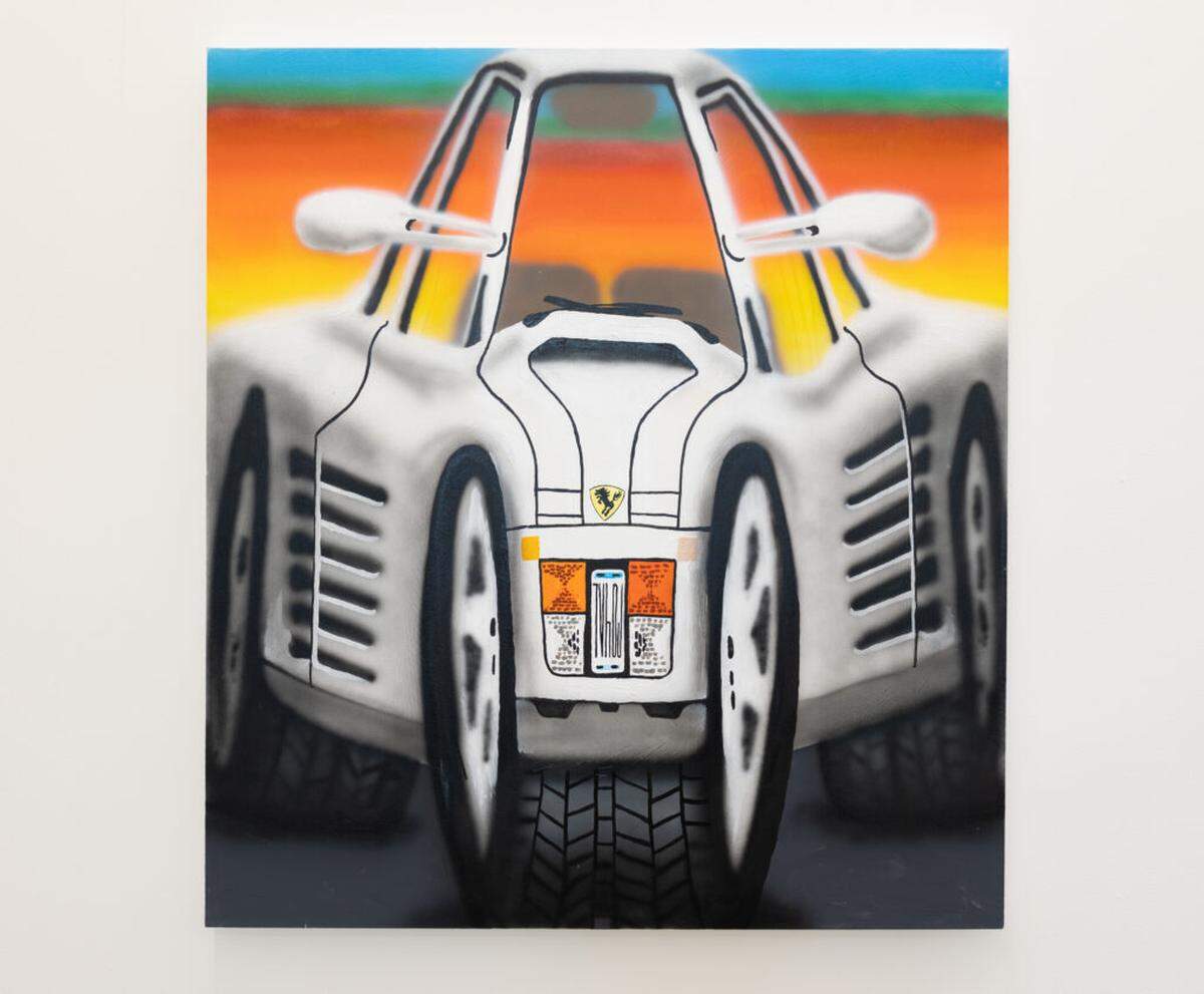 Royal Jarmon, “Vice White,” 2024. Acrylic on canvas.