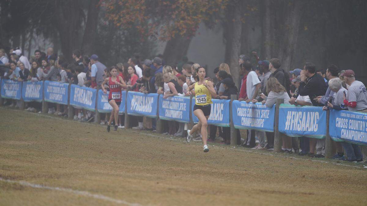 Carrollton’s Daniela Hernandez placed fourth in the Class 2A girls’ cross-country state championship race on Saturday at Apalachee Regional Park in Tallahassee, Fla.