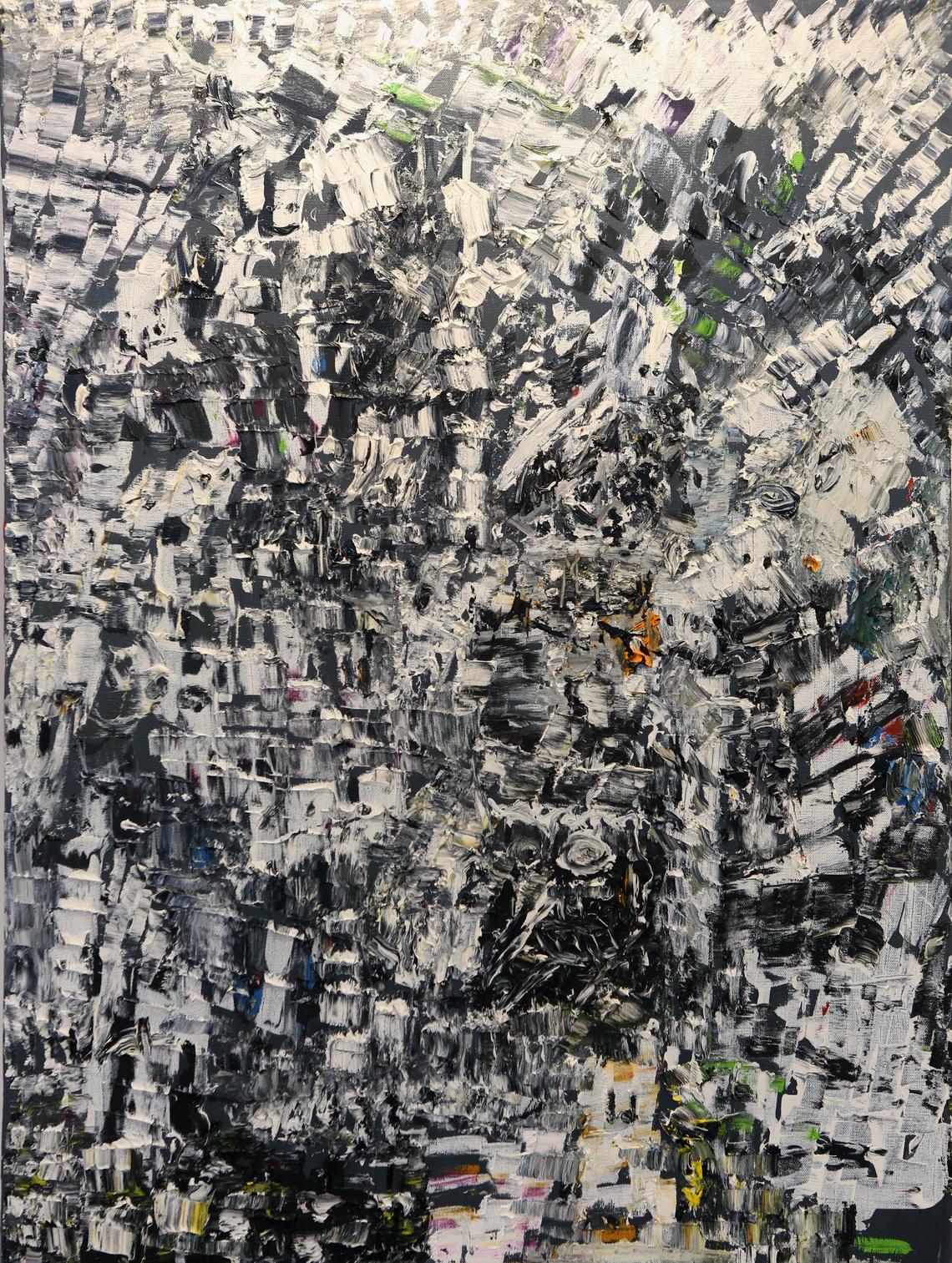 Spaghetti Junction, 2017  oil in canvas is one of the work from Matthew Hanzman that are on display at Fairchild on Thursday July 26, 2018 in Coral Gables.