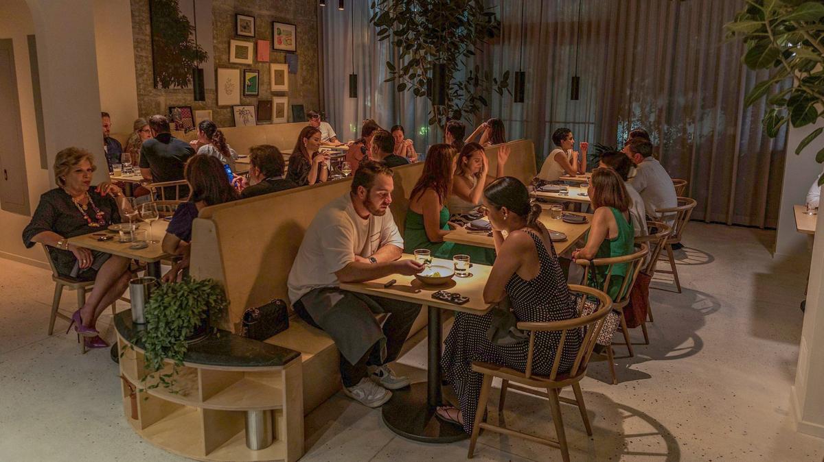 The intimate dining room at Recoveco restaurant in South Miami.