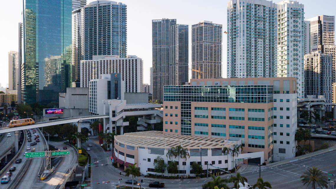 A view of the Miami immigration courthouse in Downtown Miami.