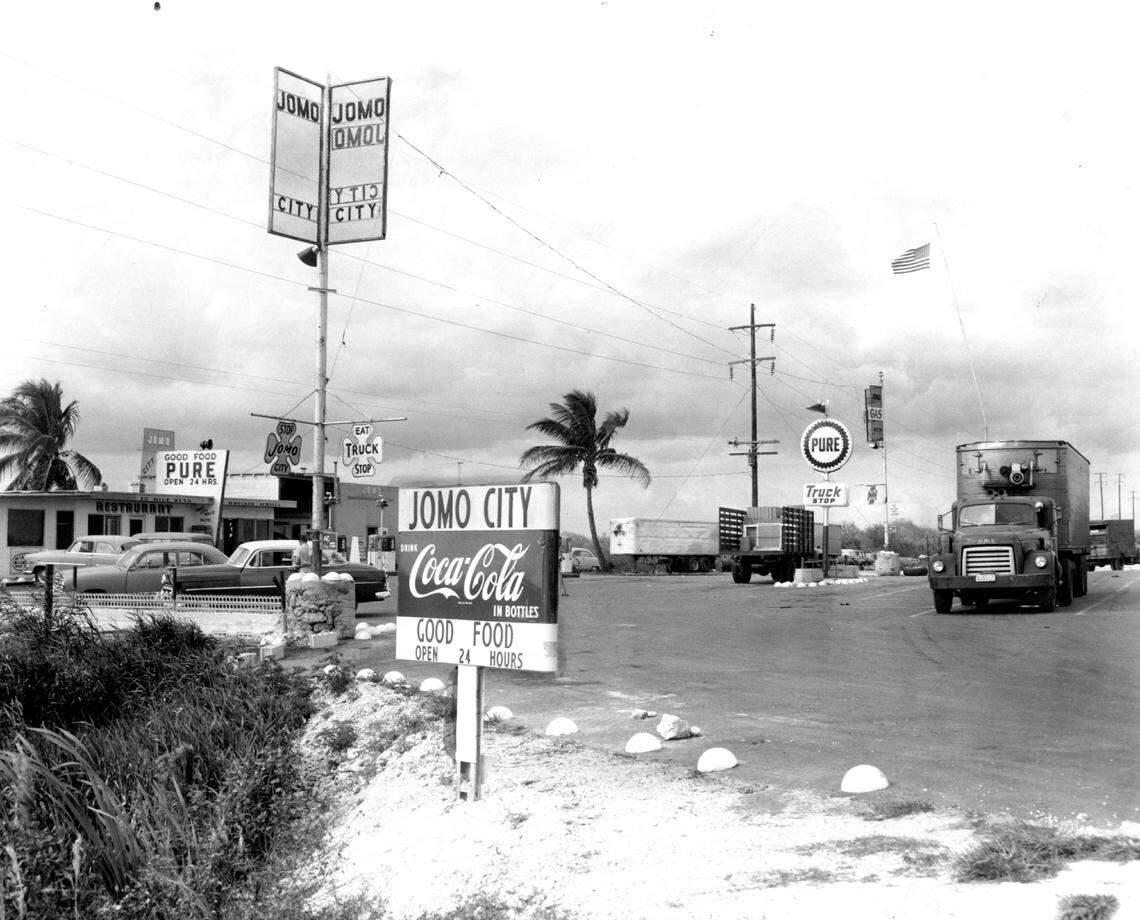 Businesses and traffic in Andytown.