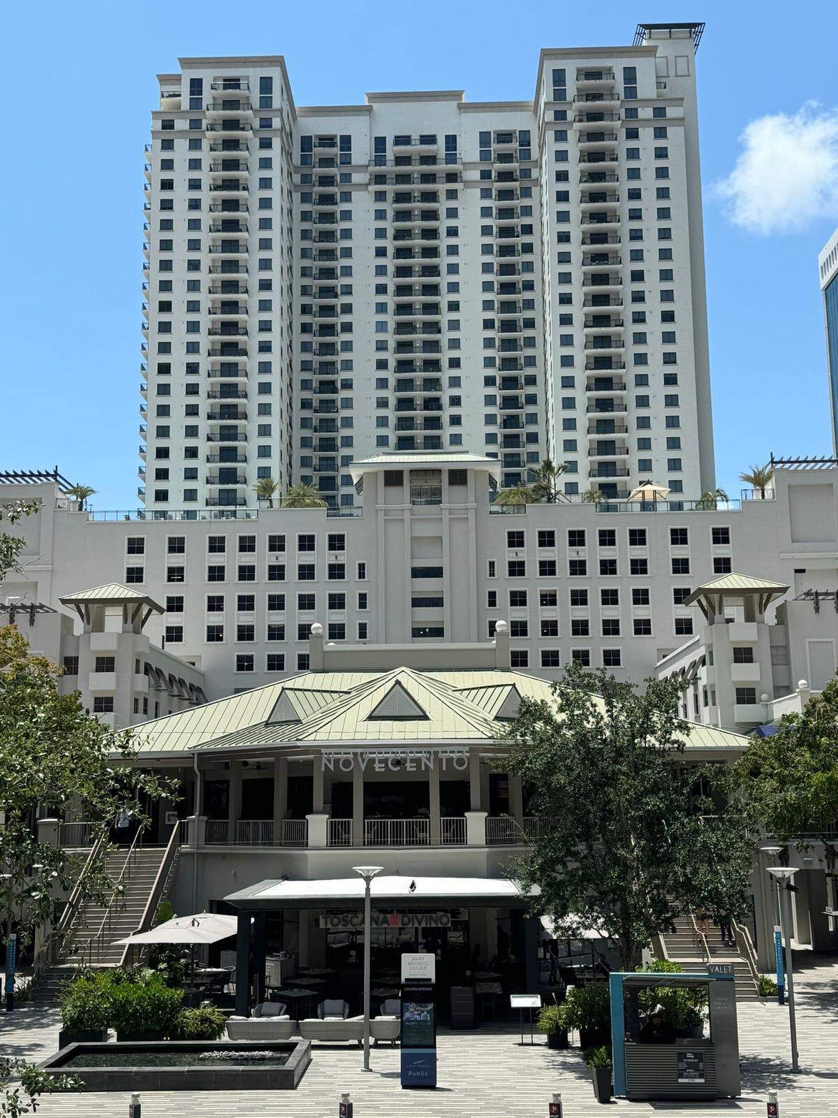 Renters landed a residence at Nine at Mary Brickell Village, pictured above, for $3,050 a month.
