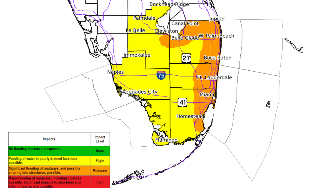 National Weather Service Miami flood hazard