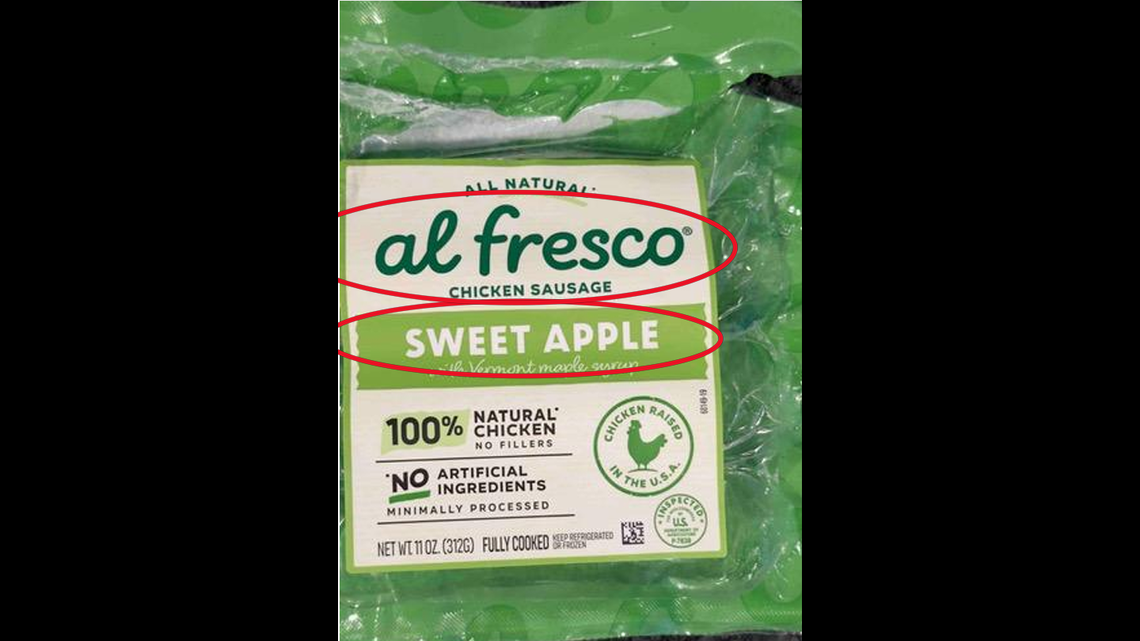al fresco Chicken Sausage Sweet Apple with Vermont-made syrup