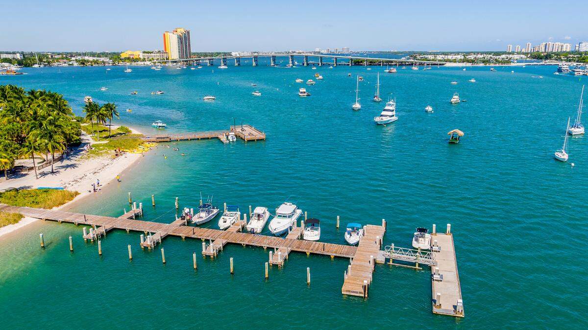 Peanut Island aerial shot. 