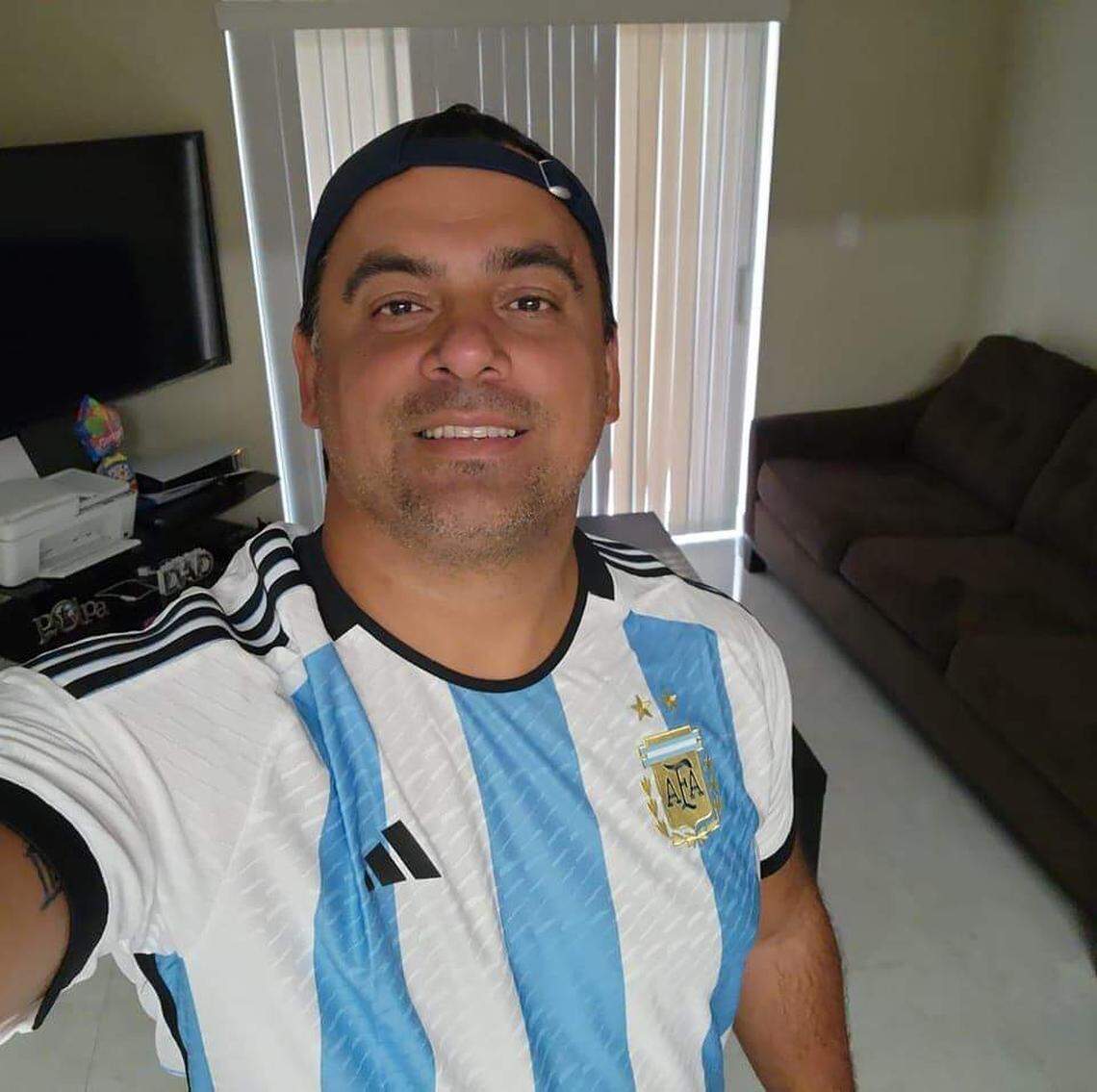 Patricio Colazo, an Argentine handyman who lives in Pembroke Pines, will fly 7,656 miles to Qatar for the World Cup final between Argentina and France.