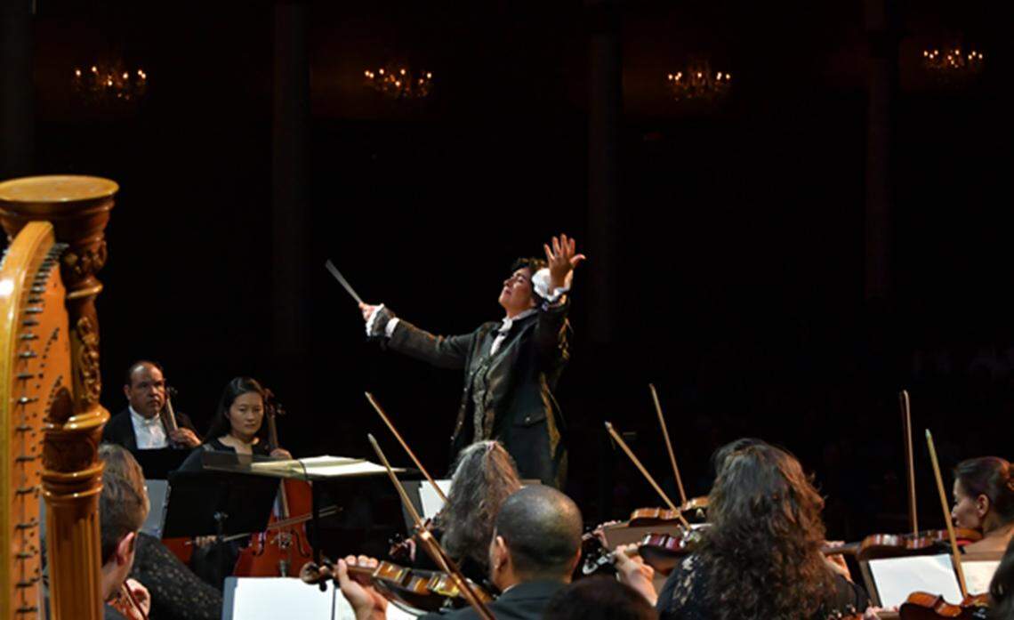 South Florida Symphony Orchestra musical director, conductor and founder Sebrina Maria Alfonso says the stage will be filled for “Candide” with a 24-person chorus, 50-piece orchestra, and the main players.