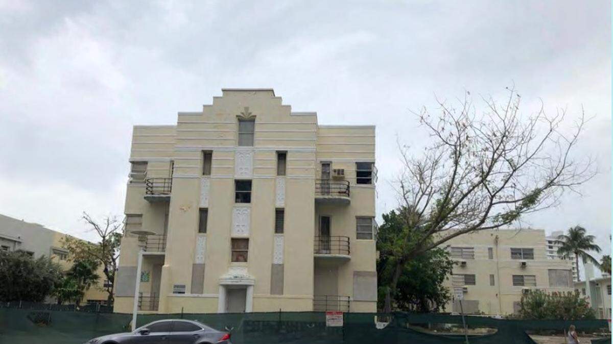 The Barclay Plaza Apartments, a vacant affordable housing building in Miami Beach.