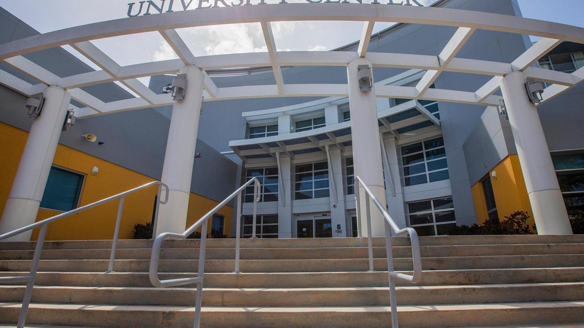 A front view of Johnson & Wales University in North Miami on Thursday June 25, 2020.