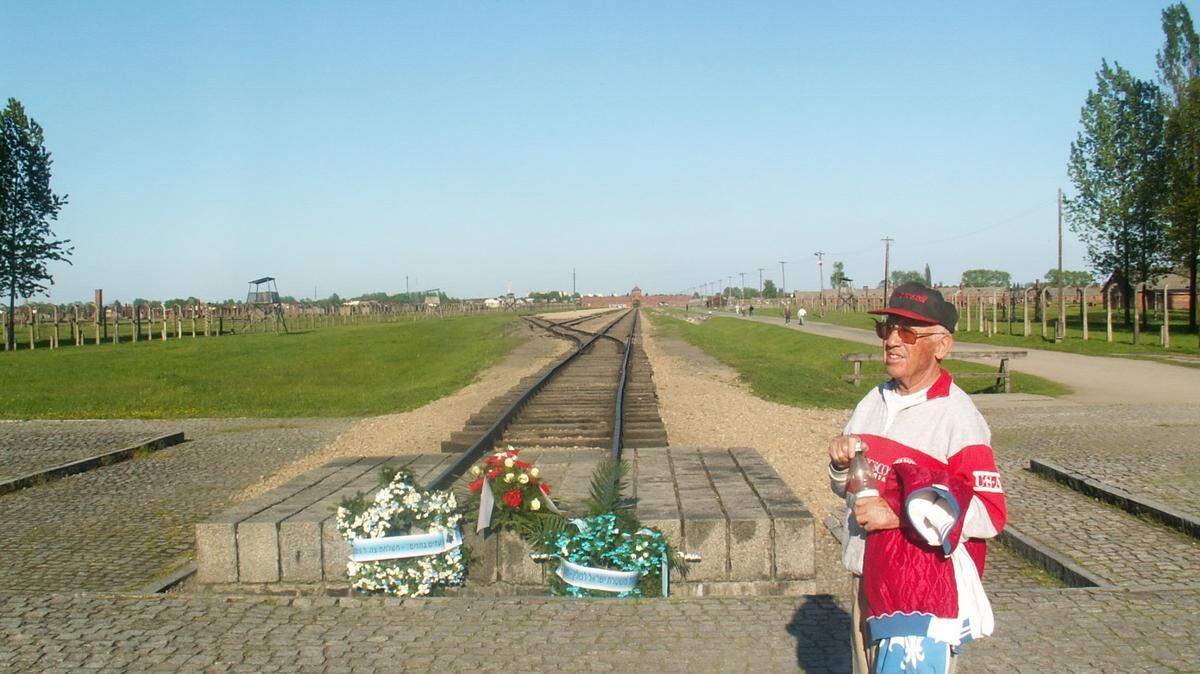 Joe Engel, of South Carolina, visits Auschwitz in 2005, where he was held during the Holocaust.