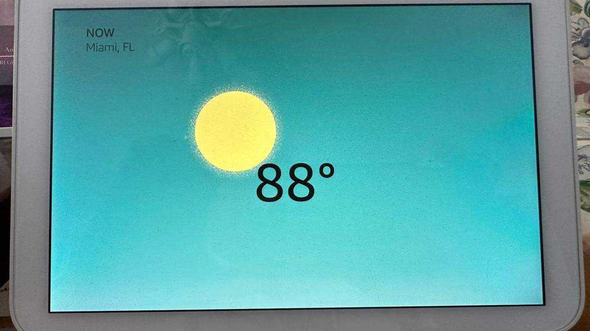 "Alexa, ¿cuál es la temperatura ahora en Miami?": 88 grados alrededor de las 11:30 a.m. el miércoles 17 de mayo de 2023. Eso es solo el comienzo: la semana se va a poner más calurosa.