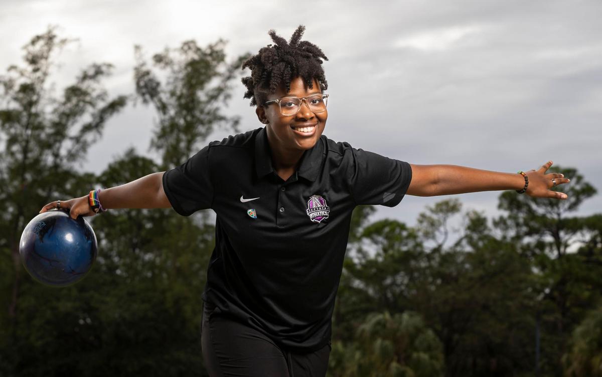 Thalia Nelson, Dr. Michael M. Krop Senior High School, Bowling. All-Dade players photographed at A.D. Barnes Park on Wednesday, Dec. 7, 2022, in Miami, Fla.