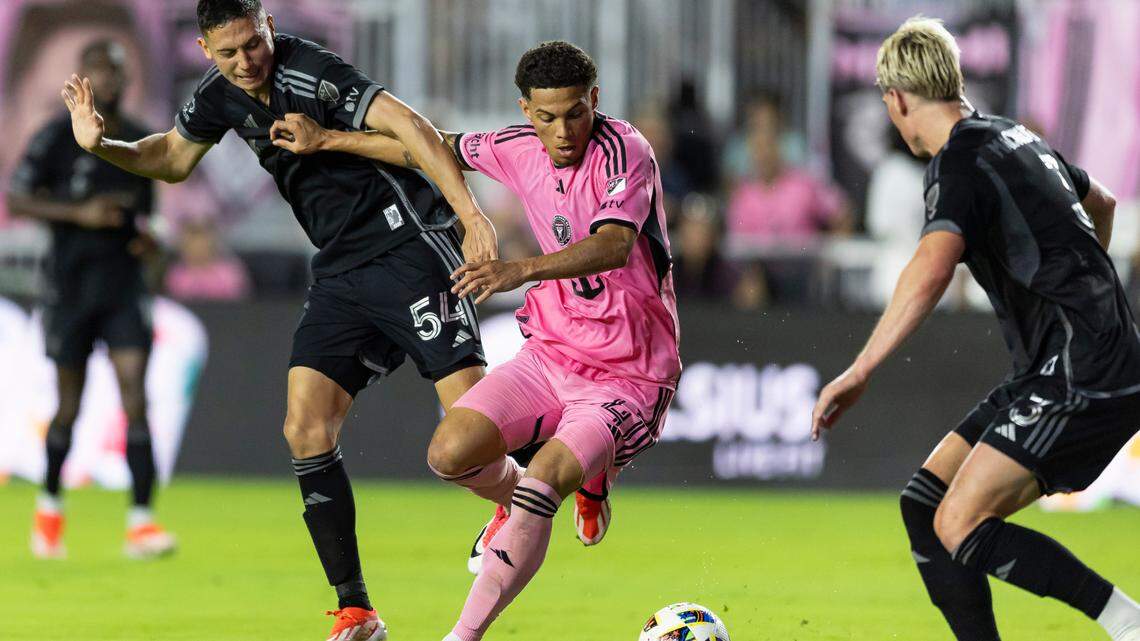 Inter Miami Honduran-American midfielder David Ruiz (41) grew up in Little Havana, three miles from the team’s Nu Stadium at Miami Freedom Park.