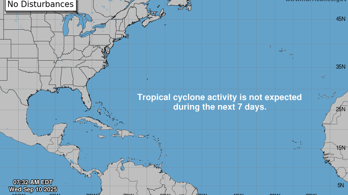 An empty Atlantic is a welcome, but strange, sight for mid-September.