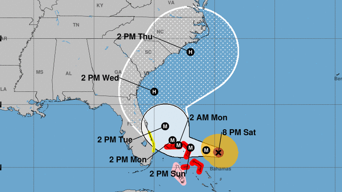 Hurricane Dorian track moved closer to coast. Broward now under a tropical storm watch