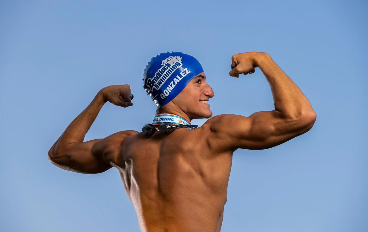 George Gonzalez, G Holmes Braddock Senior High, Swimming. All-Dade players photographed at A.D. Barnes Park on Wednesday, Dec. 14, 2022, in Miami, Fla.