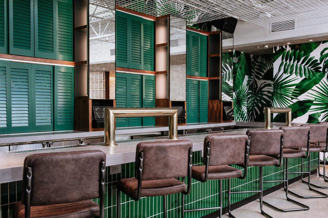 The lobby bar at Freehold Miami in Wynwood.