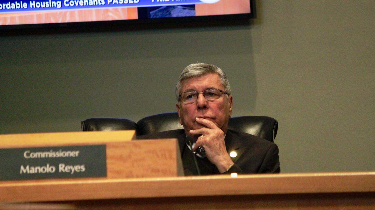 Miami Commissioner Manolo Reyes, who passed away Friday at 80, during a commission meeting, where he represented District 4.