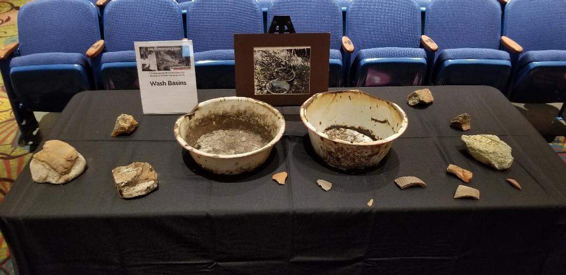 Rosewood artifacts found primarly on the site of the Masonic Lodge of the Dunn property.