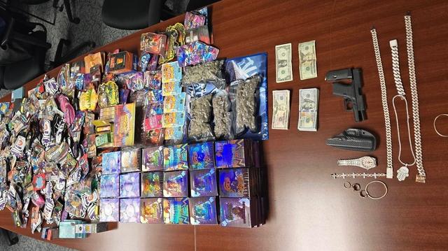 Substances taken as evidence after a high speed chase in Miami-Dade led to the arrest of alleged drug trafficker, Anthony Medina, 33.