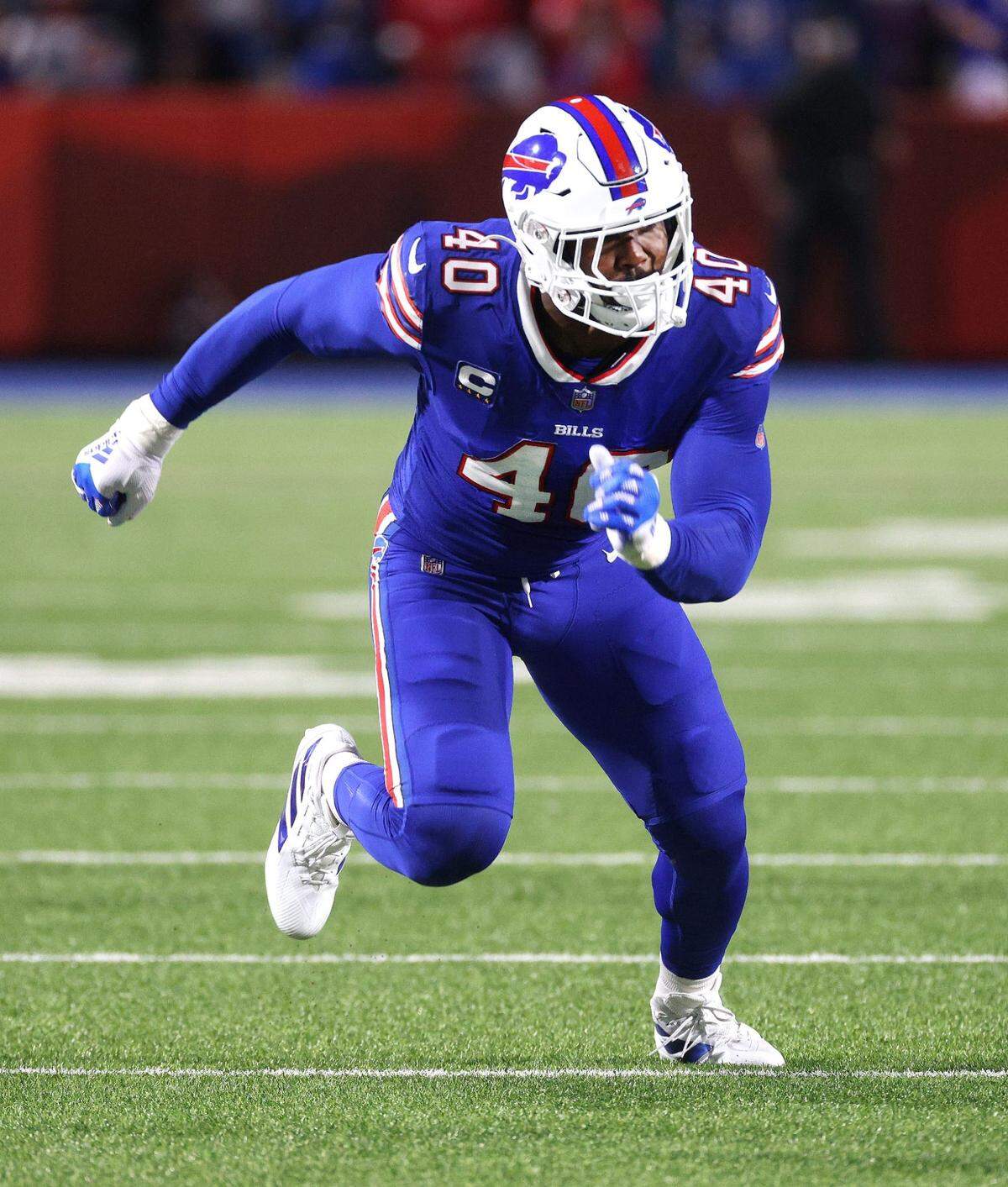 4. Buffalo Bills (4): The D gets OLB Von Miller and S Micah Hyde back − plus the emotional lift from Damar Hamlin’s return − while QB Josh Allen has a new weapon in TE Dalton Kincaid. But the ability to run the ball remains in question at a time when Allen is signaling he’ll dial down his downfield forays. Syndication Democrat And Chronicle