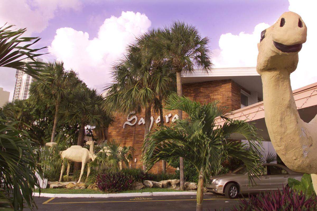 Seen in 2001, the old Sahara was a 1950s-era motels along Collins Avenue in Sunny Isles.