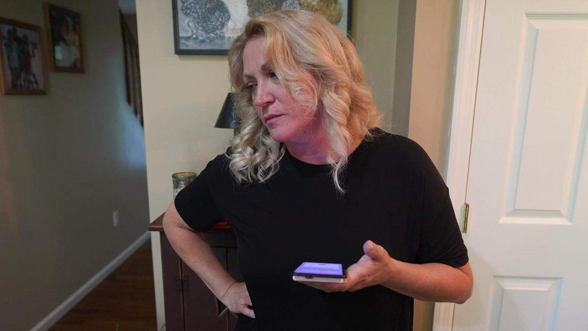 Rebecca Tennant at home in Bridgeport, West Virginia. Tennant fought for months to get her husband’s cancer treatment approved by his insurance plan.