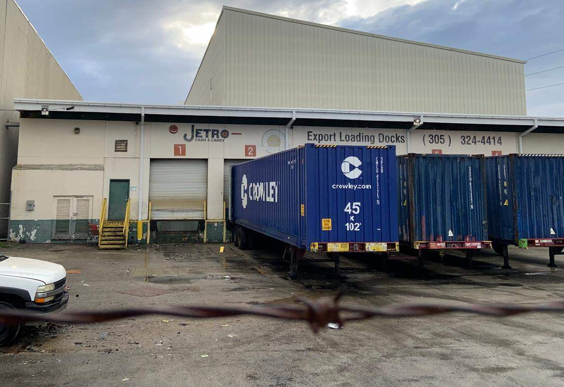 The export loading docks on the east side of Restaurant Depot Jetro Cash & Carry, 2041 NW 12th Ave.