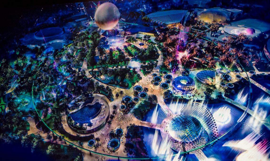 Disney World released this piece of concept art in July 2017, showing how Epcot may look in the future.