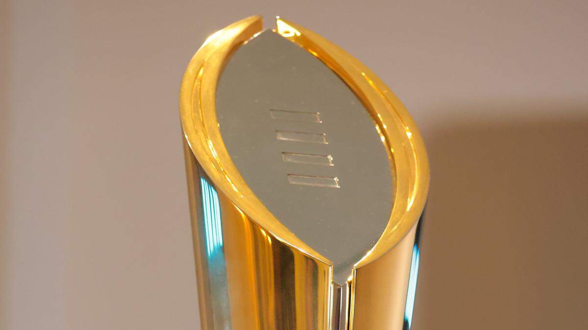 A view of the College Football Playoff National Championship Trophy after CFP leadership announced the events and fan activities leading up to the 2026 CFP National Championship game during a press conference at Jungle Island on Thursday, Nov. 20, 2025, in Miami, Fla.