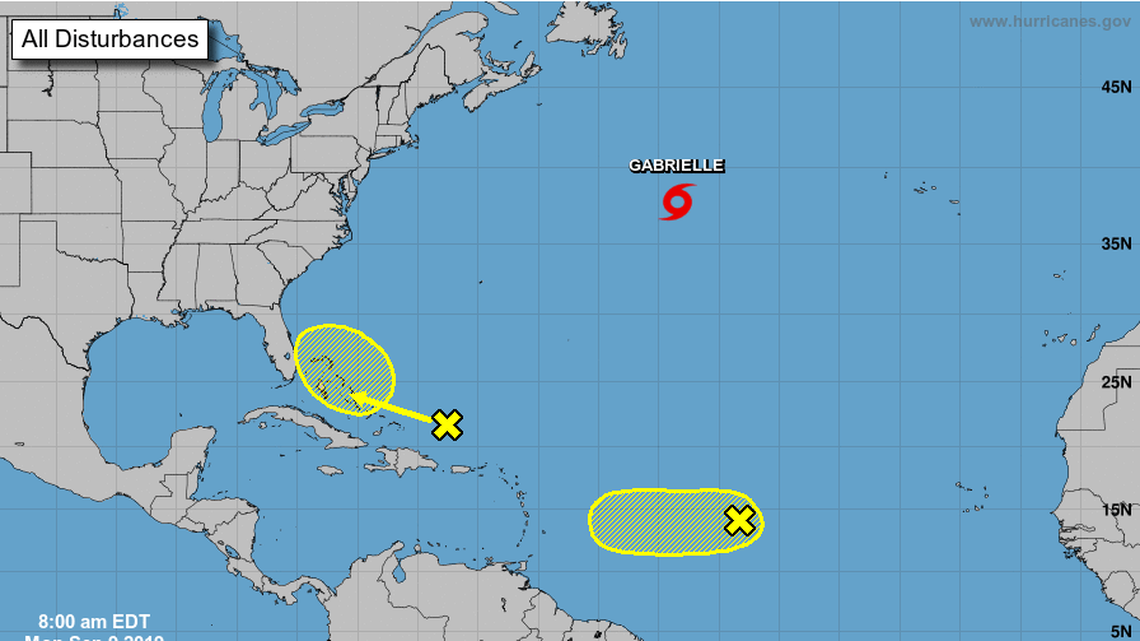 Hurricane forecasters are watching 2 potential storms. One may bring rain to Florida