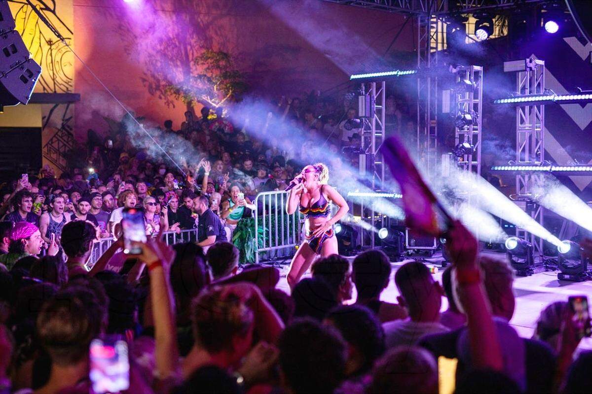 Pop singer Charli XCX performs at Wynwood Pride 2021.