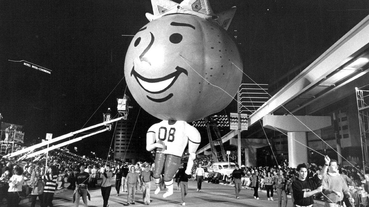 King Orange at Orange Bowl Parade in 1987.