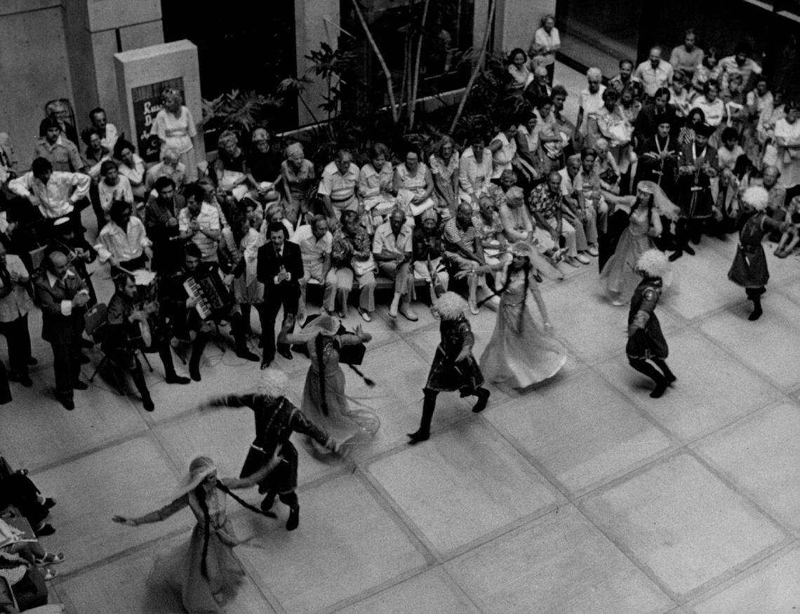 Russian Dancers in Omni South Court.