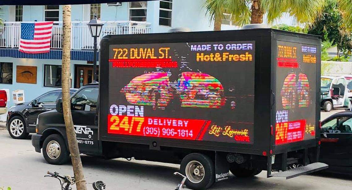 These mobile billboard trucks have been driving around Key West for months.