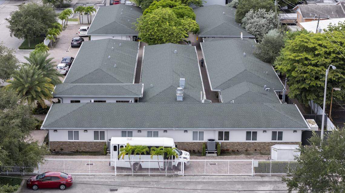 A general view of Salmos 23 #3, an assisted living facility, located at 808 West 1st Avenue, on Thursday, Aug. 28, 2025, in Hialeah, Fla.
